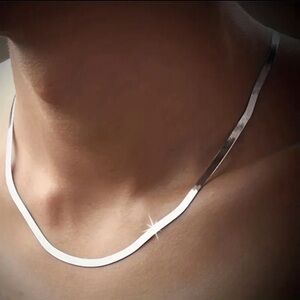 UNISEX HERRINGBONE CHAIN IN STAINLESS STEEL W/ EXTENSION CHAIN